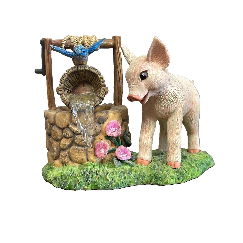 The Hamilton Collection Figurine Water Spill Farm Livin’ Piglets Collection